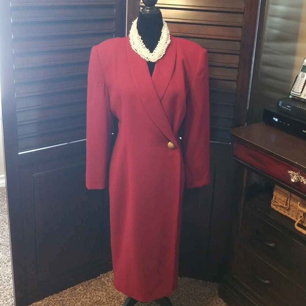 Professional Wool Wrap Dress